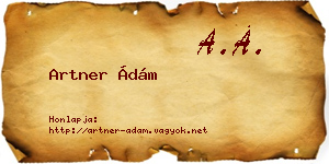 Artner Ádám névjegykártya